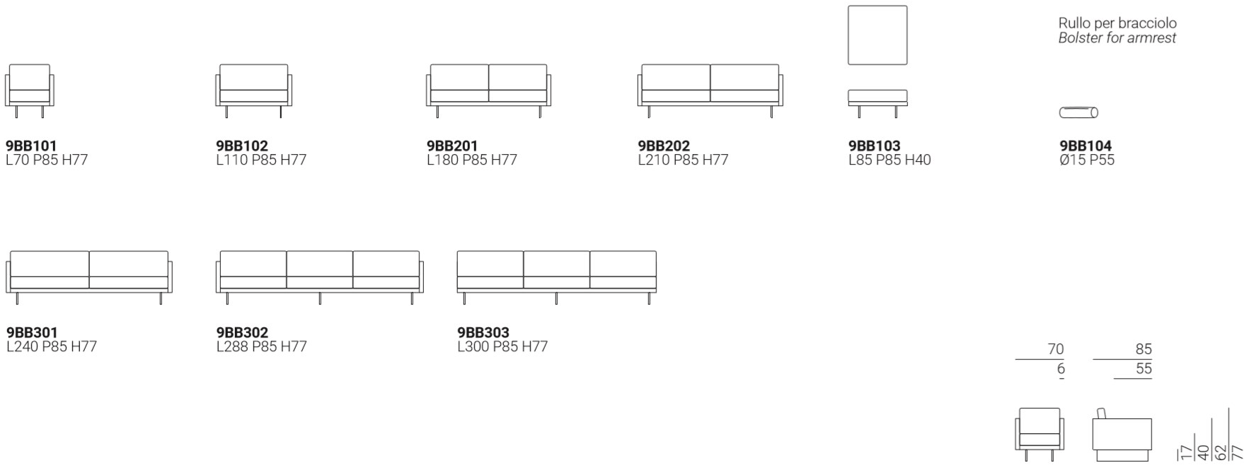 Marelli 4-х местный кожаный диван Blade sun-id-1496290 - Вид №6