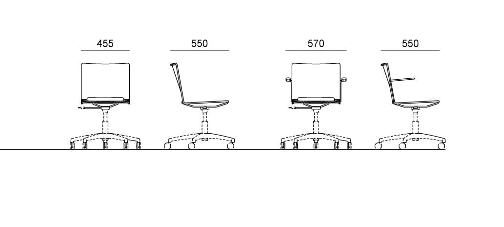 Офисное кресло с 5 спицами Diemmebi laFILÒ ARCH-00047262 - Вид №3