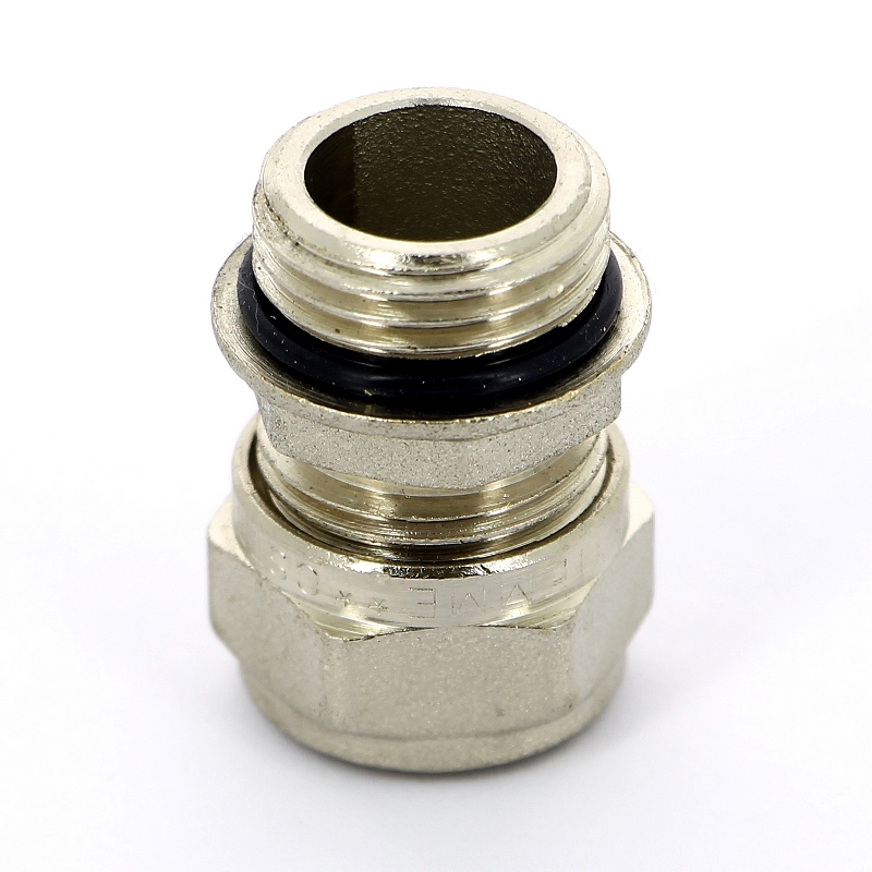 Муфта обжим-Н никелированная с прокладкой O-ring TIEMME 16х1/2" 1600022 - Вид №2