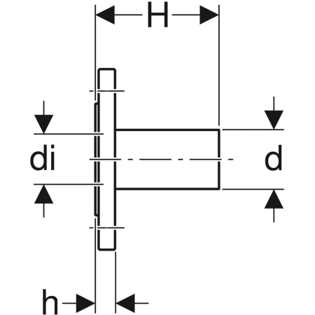 23789 Фланец Geberit Mapress из углеродистой стали, PN 10/16, с гладким концевиком Geberit  - Вид №2