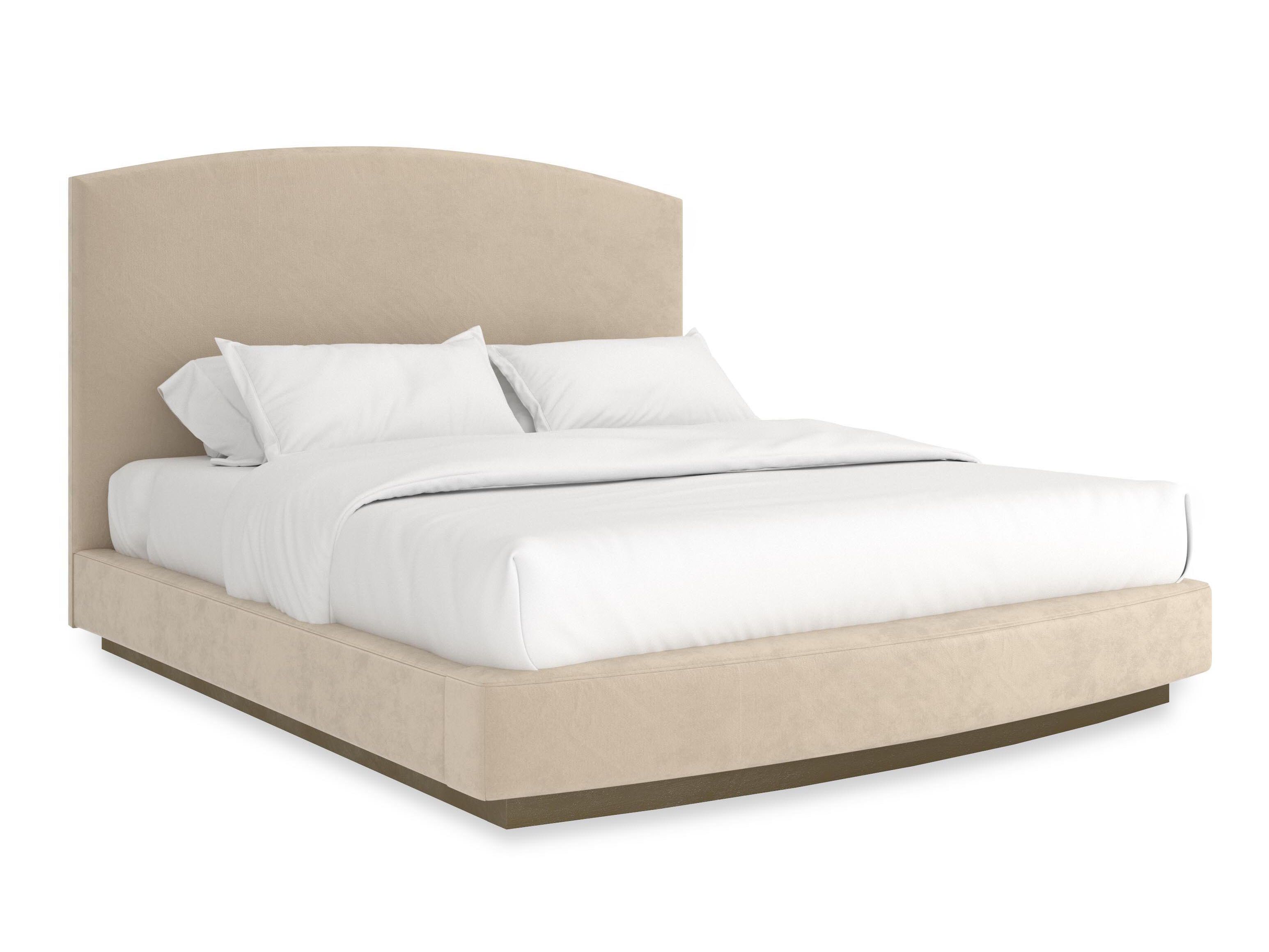 Двуспальная кровать из ткани с мягким изголовьем Caracole ARTOIS ARCH-00054011