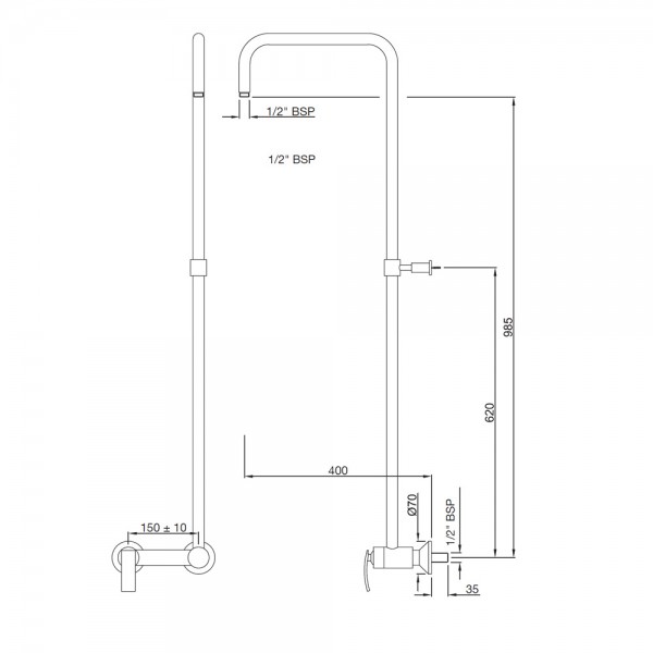 SIG-WHM-41159 Смеситель для ванны и душа Artize Signac Матовый белый  - Вид №1
