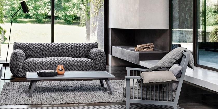 Gervasoni Кресло из ткани с подлокотниками Gray sun-id-1351211 - Вид №7