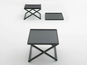 Paola Lenti Журнальный столик венге квадратный с подносом Portofino B95eh