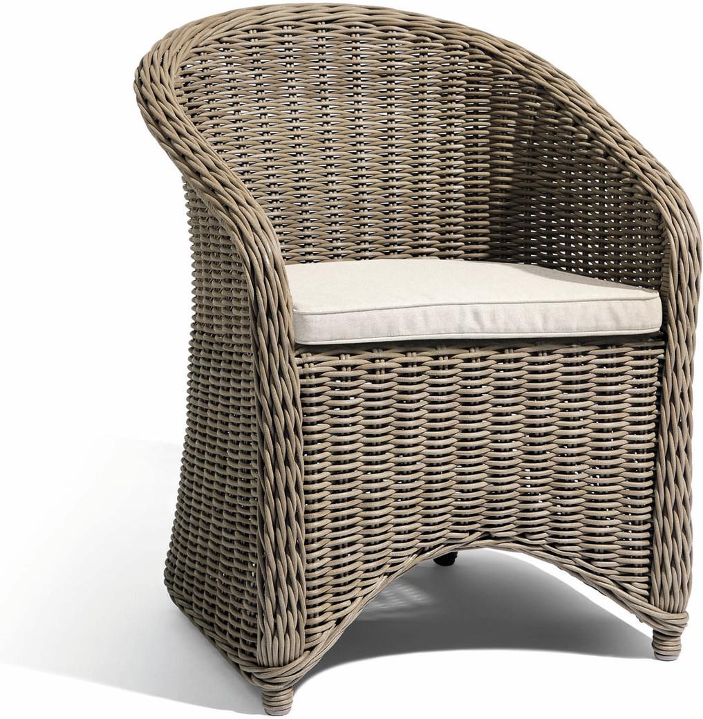 Круглый стул шнур 6мм старый серый Manutti River MNST882