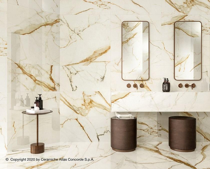 Atlas Concorde Белая плитка для стен с эффектом мрамора Marvel shine sun-id-1375735 - Вид №65