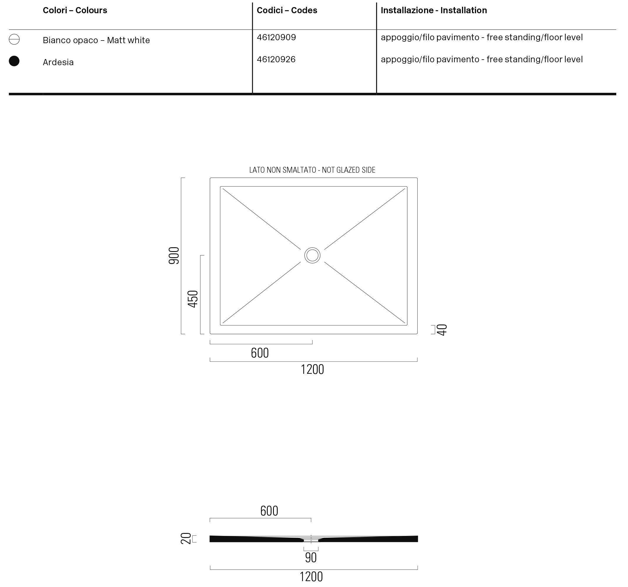 Керамический поддон для душа GSI ceramica H2 ARCH-00092868 - Вид №3