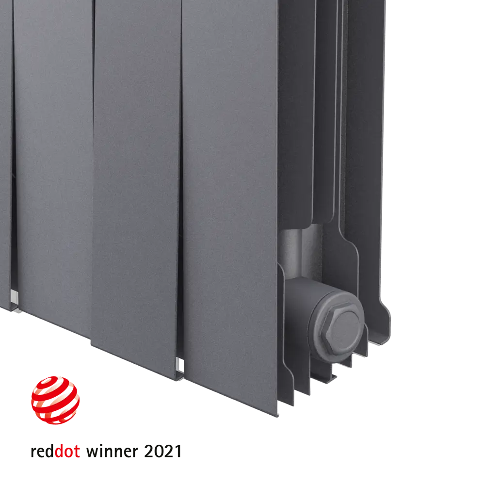 Радиатор секционный Royal Thermo Pianoforte 500/100 4 секции боковое подключение биметалл серый STLM-2051245 - Вид №2