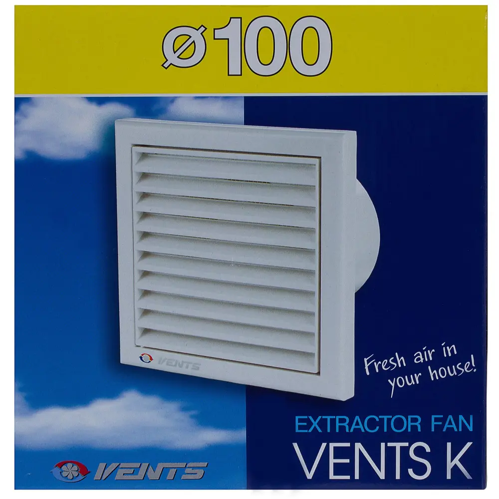 Вентилятор осевой вытяжной Вентс D100 мм 34 дБ 95 м³/ч цвет белый STLM-2113325 - Вид №3