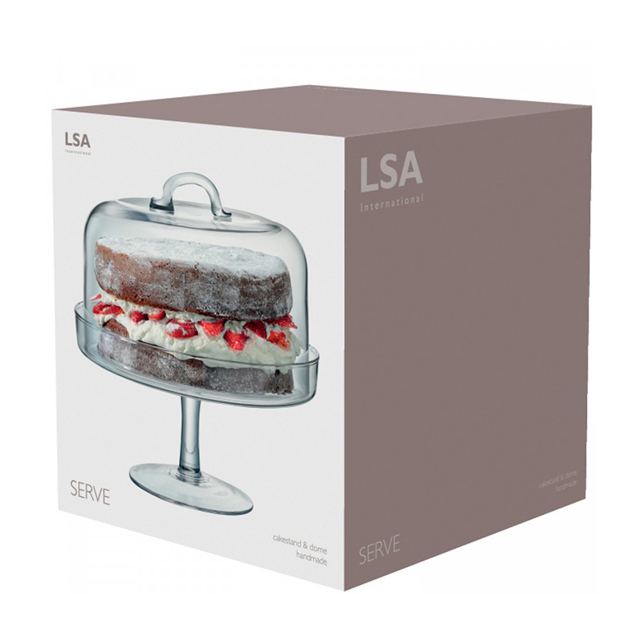 Подставка для торта 26,5 см прозрачная LSA INTERNATIONAL  00-3870001 Прозрачный  - Вид №5