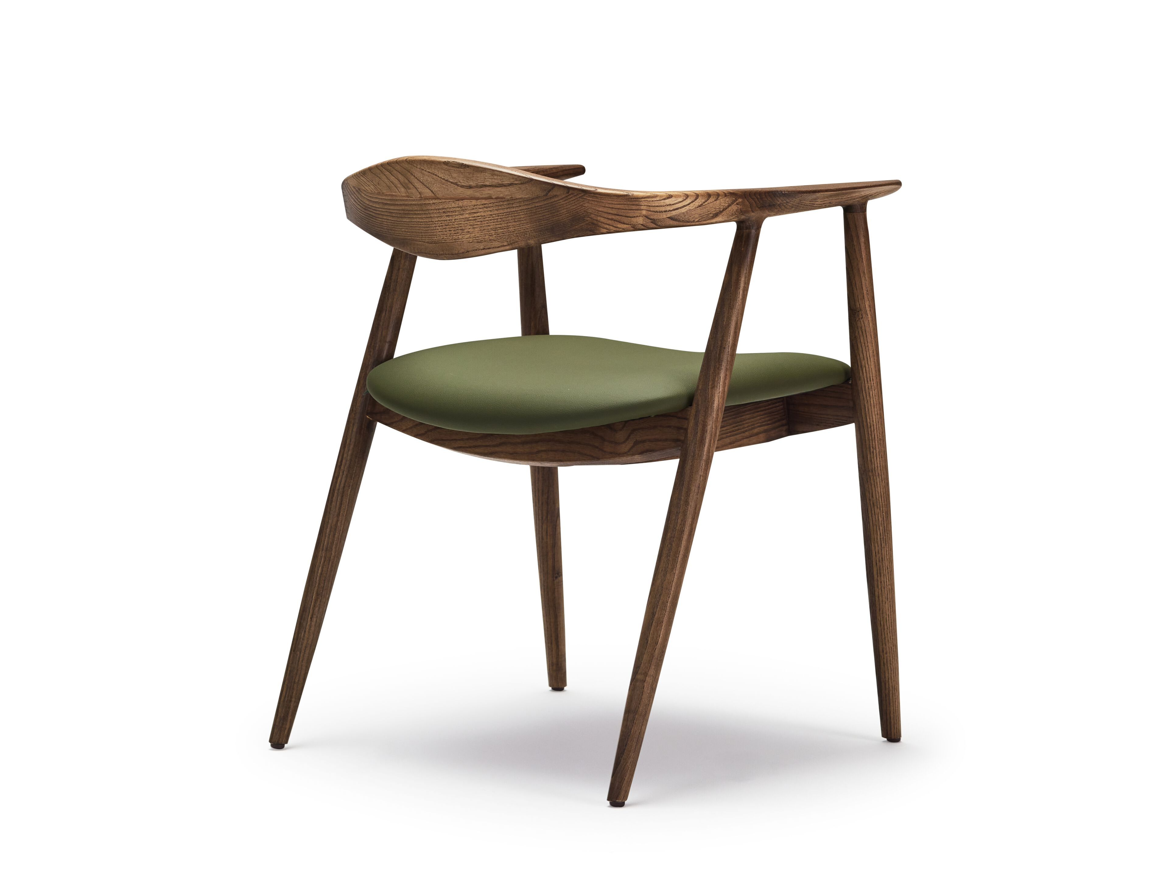 Стул из ясеня с подлокотниками и встроенной подушкой Papell Design гостиница ARCH-00142853 - Вид №2