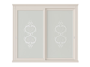 Деревянный шкаф с раздвижными дверями