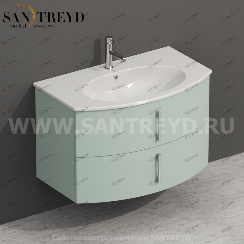 MDMC80Y007 Тумба с двумя ящиками 78 см синяя Globo 4ALL Италия Ceramica Globo