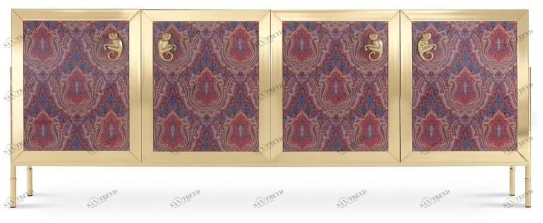 ETRO Home Interiors Комод из латуни и стекла с распашными дверцами Janis E.jan.113.a