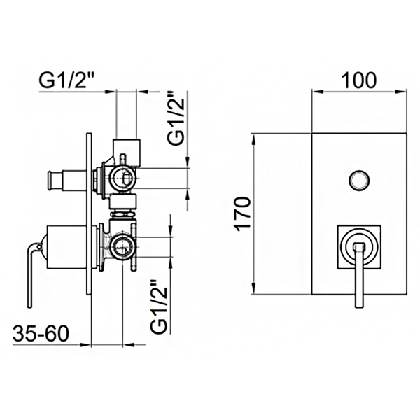 WO860101564 Смеситель для ванны с душем Webert Wolo  - Вид №1