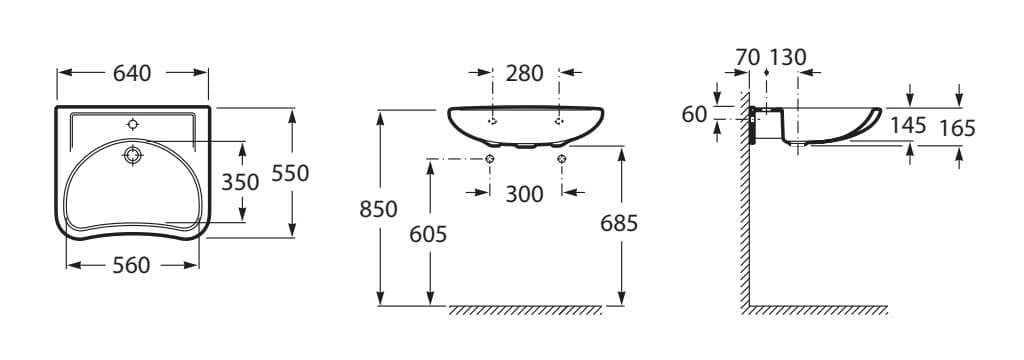 Фарфоровая раковина Roca ACCESS ARCH-00078058 - Вид №2
