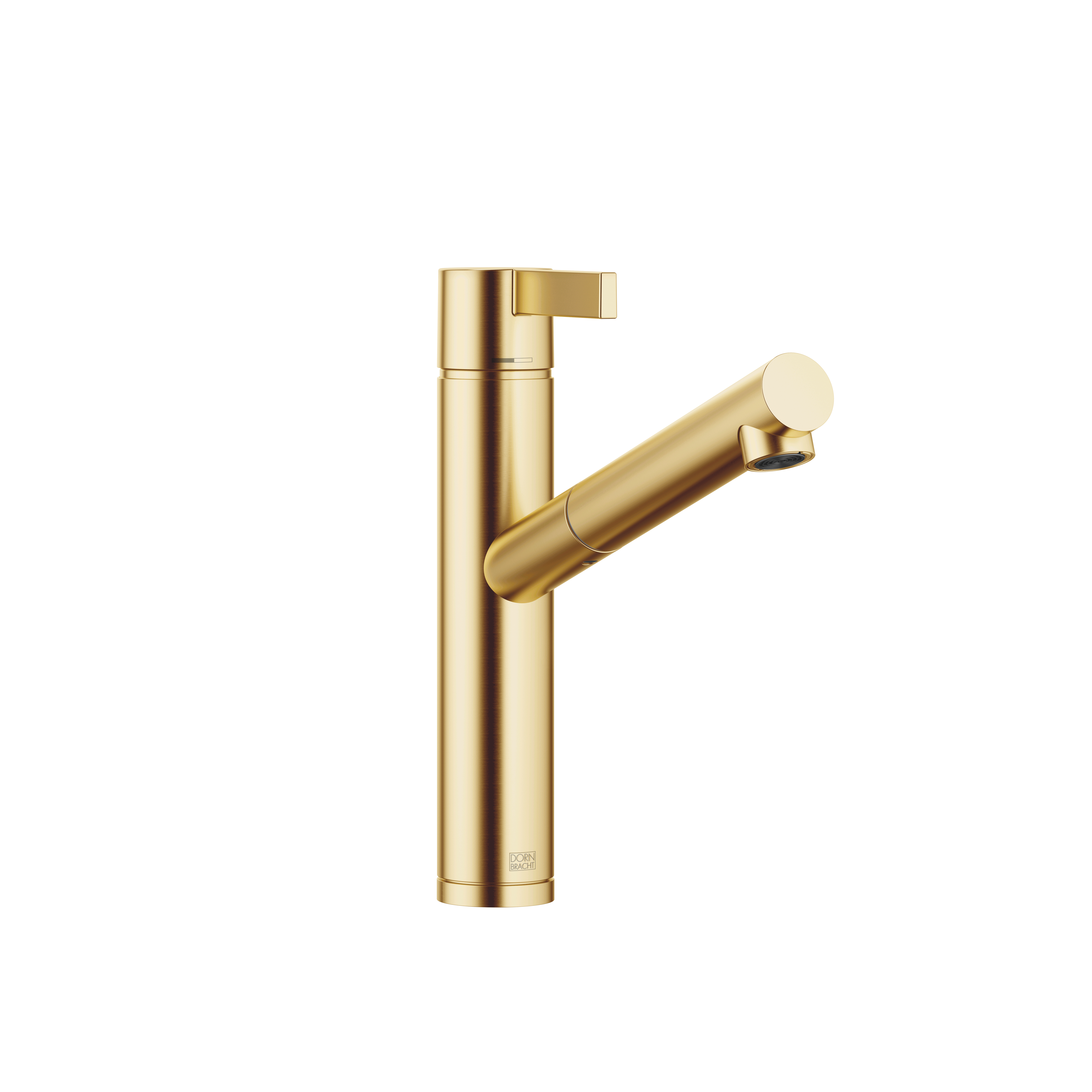 ENO Смеситель однорычажный, выдвижной - матовая дюрабрасс (золото 23 карата) DornBracht 33845760-28