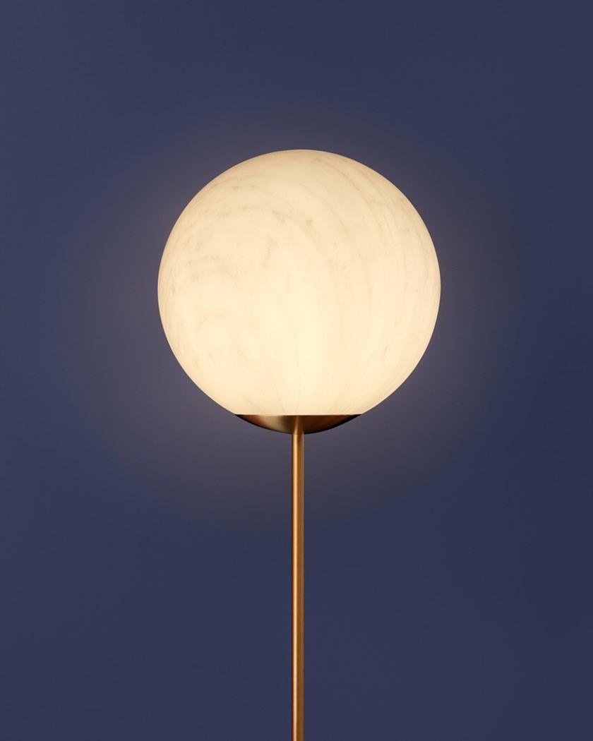 SLIDE Торшер из латуни и полиэтилена с эффектом мрамора Mineral sun-id-1401819 - Вид №5