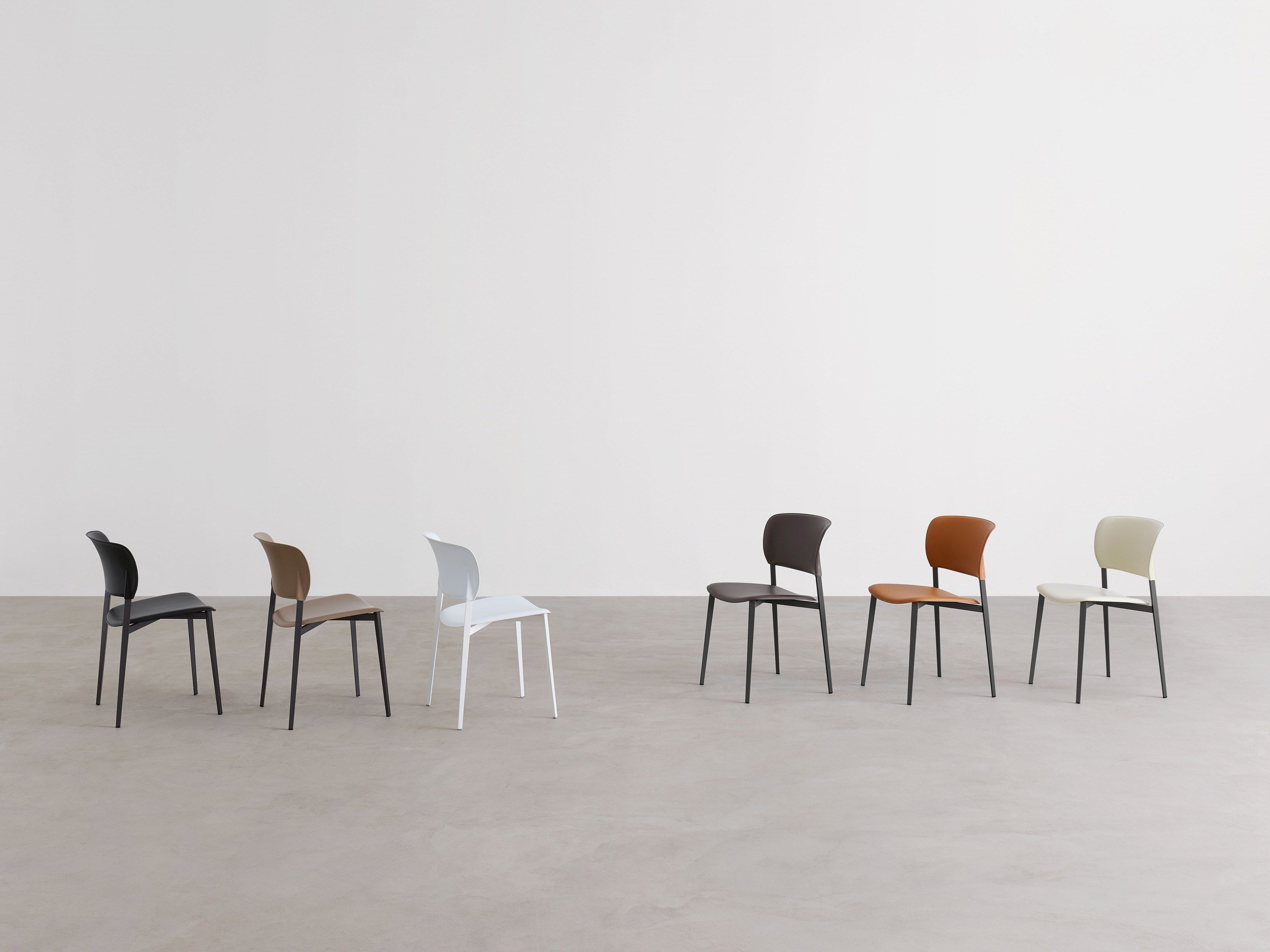 Стул с кожаной обивкой и кожаной обивкой с открытой спинкой Desalto ARCH-00081169 - Вид №2