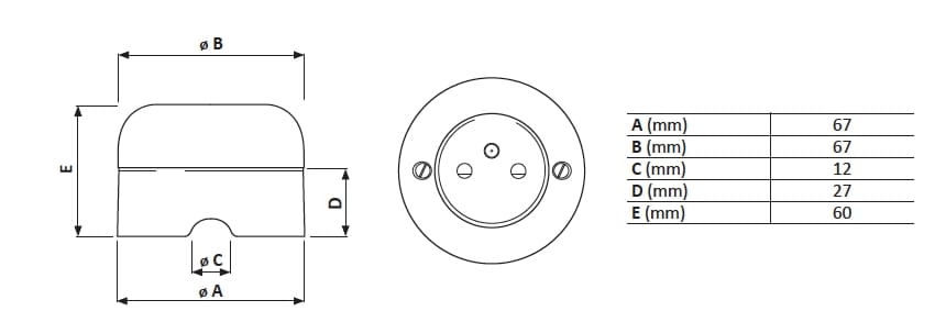 Французская розетка GI Gambarelli White Italy ARCH-00027240 - Вид №2
