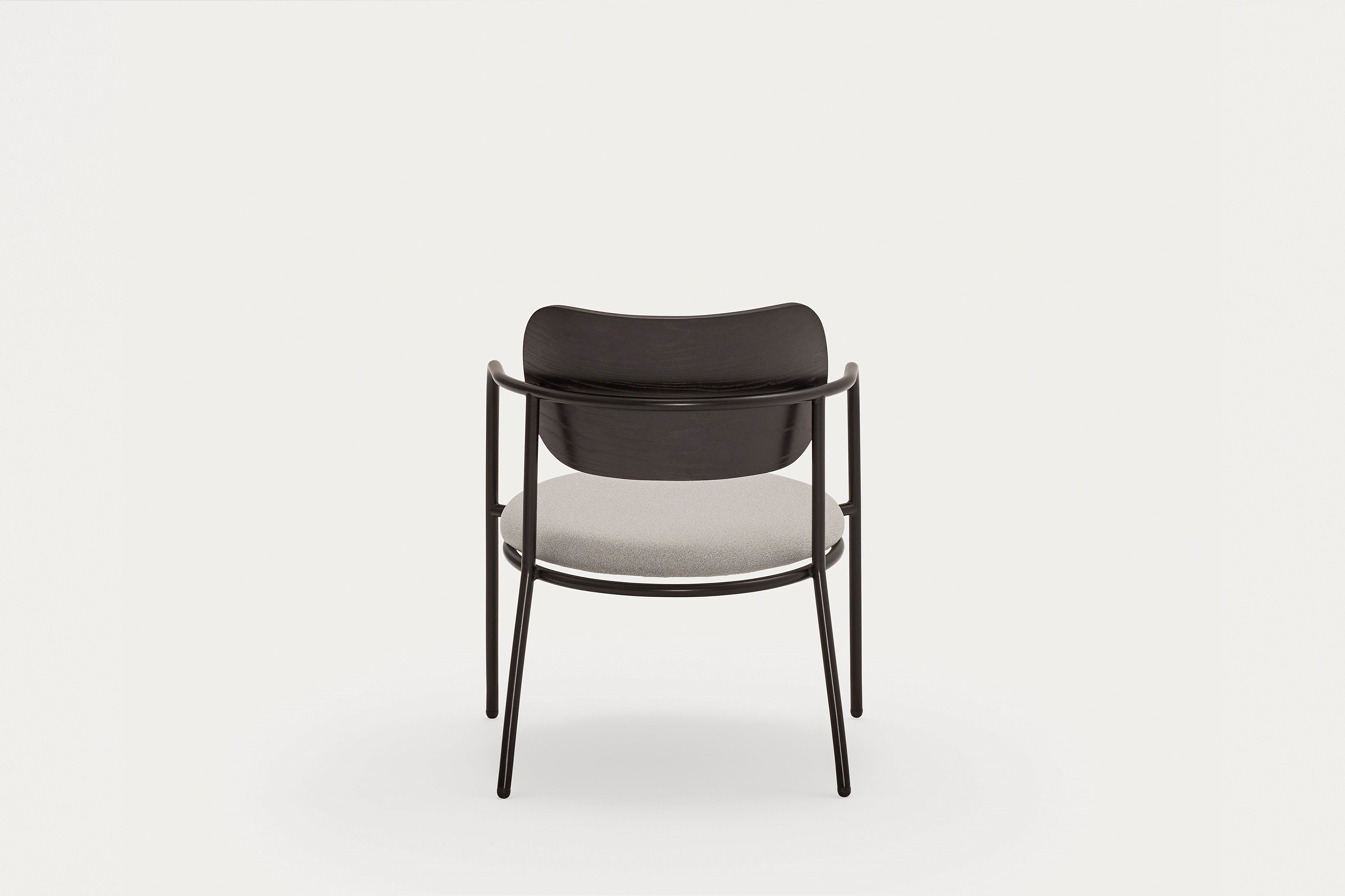 Металлическое кресло с мягким сиденьем TEULAT Eclipse ARCH-00150639 - Вид №3