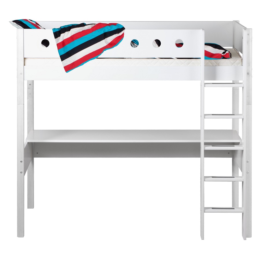 Кровать Flexa White высокая с прямой лестницей, 190 см, белая 801750140 - Вид №5