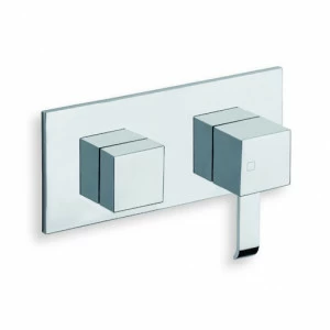 CRIQM611 Смеситель для ванны / душа скрытого монтажа с переключателем на 3 выхода и металлической пластиной Cristina Rubinetterie