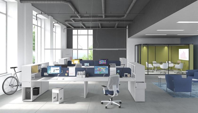 ESTEL GROUP Несколько рабочих станций со встроенной полкой Asterisco app sun-id-1494224 - Вид №1