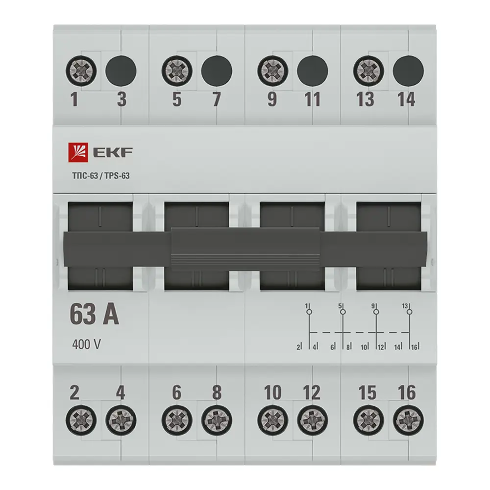 Трехпозиционный переключатель EKF Proxima 4P 63 А 88883188 STLM-2157154  - Вид №1