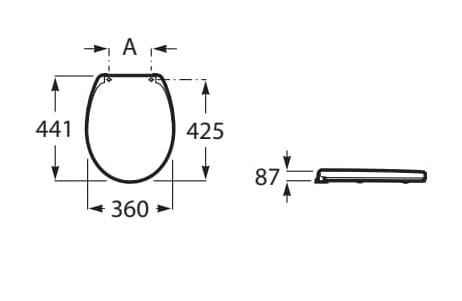 Мягкое пластиковое сиденье для унитаза Roca Nexo ARCH-00060240 - Вид №6