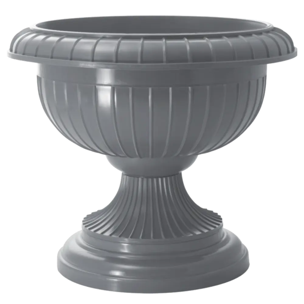 Вазон Ingreen ø39.5 h33 см v11 л пластик темно-серый Нет STLM-2101295