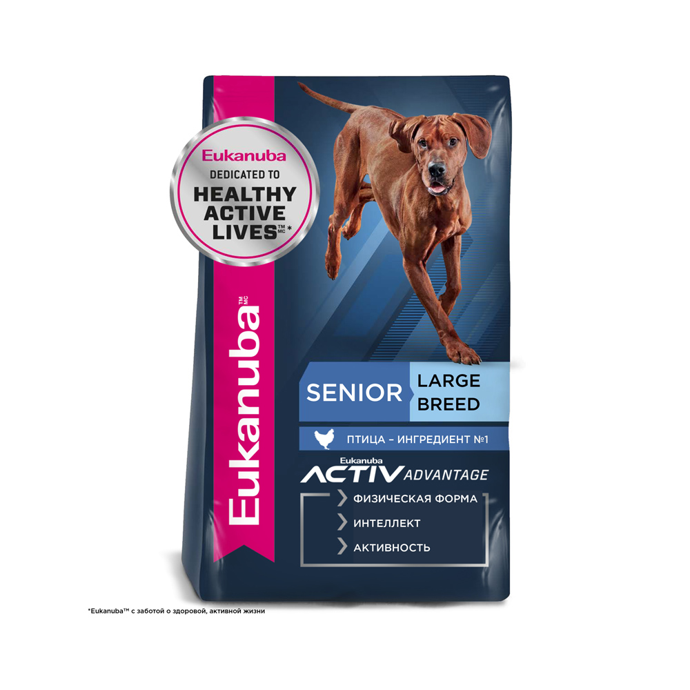 ПР0033059 Корм для собак для крупных пород старше 6 лет сух. 4кг Eukanuba 