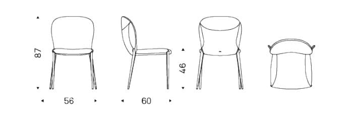 Кожаный мягкий стул Cattelan italia NANCY ARCH-00133887 - Вид №2