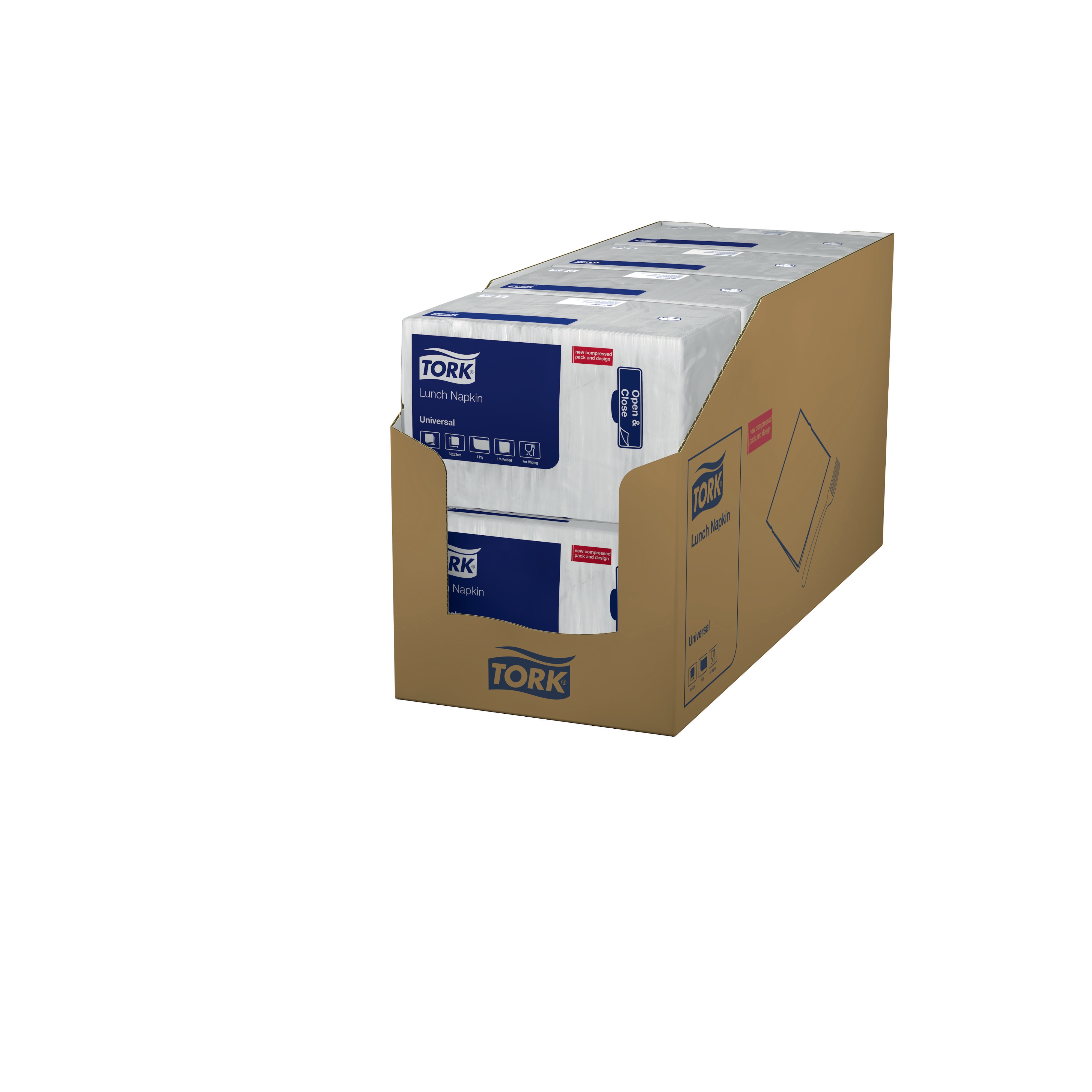 50930000 Белая обеденная салфетка, сложения 1/4, 1 слой Tork  - Вид №1