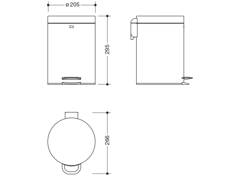 950.05.31540 мусорное ведро HEWI Universalprodukte  - Вид №2
