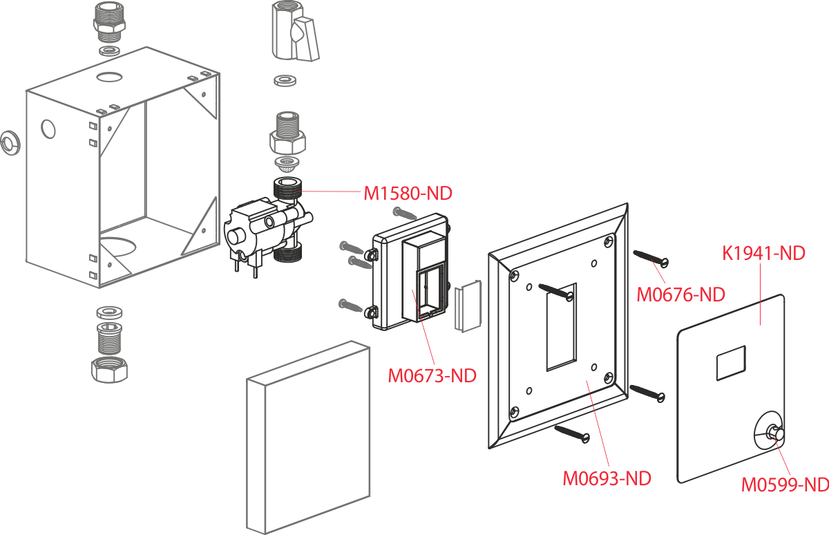 Устройство автоматического смыва для писсуара, хром, 12 B (подключение к сети) ALCAPLAST ASP4 - Вид №2