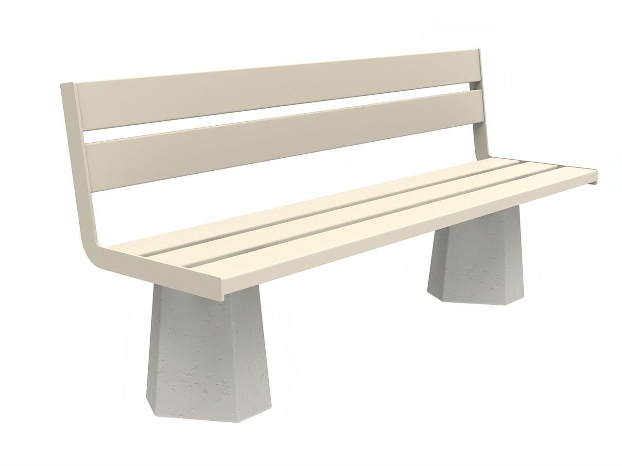 Металлическая и бетонная скамья со спинкой Lazzari Stone ARCH-00059094 - Вид №9