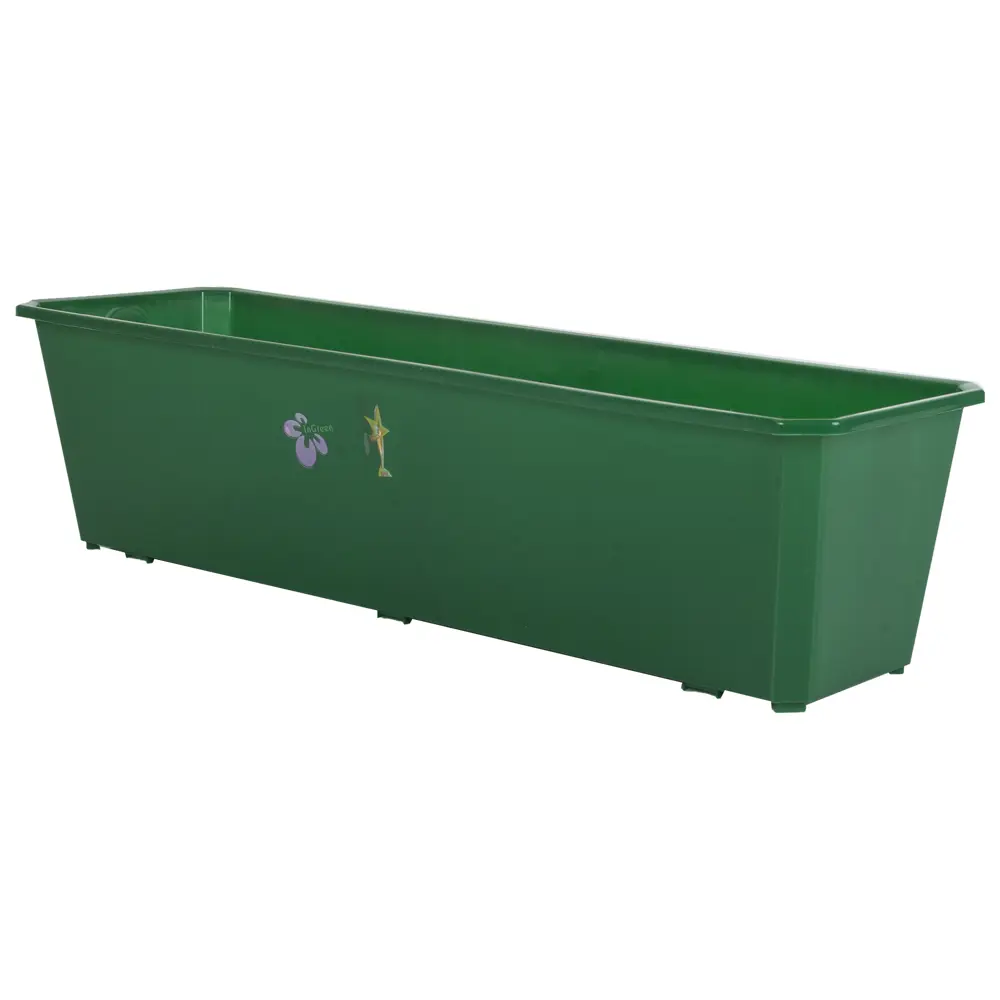 Ящик балконный 60х17х15 см, 10.5 л, пластик, Зеленый INGREEN STLM-2128789