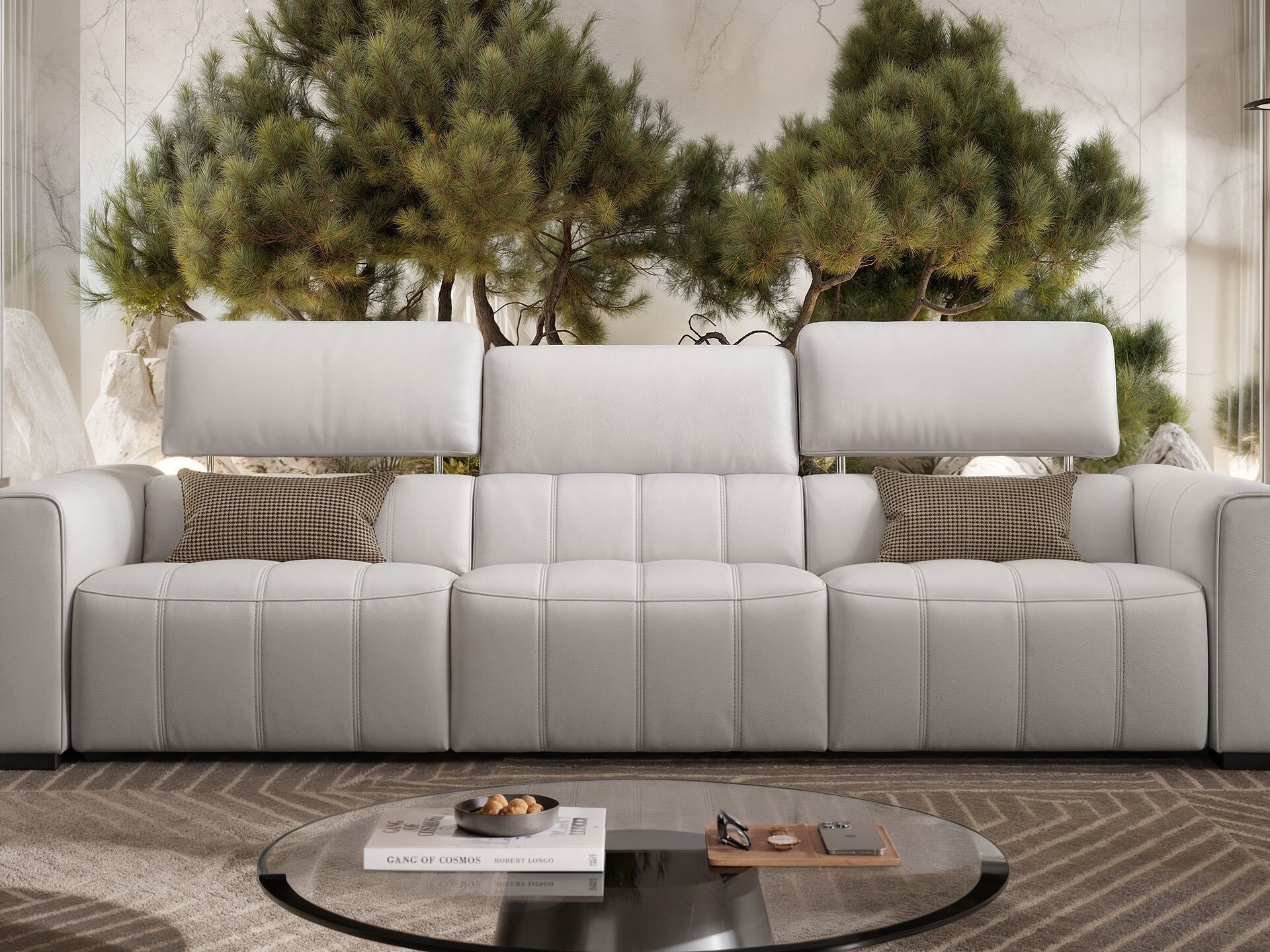 3-местный кожаный диван Sofanella Малибу ARCH-00002621 - Вид №2