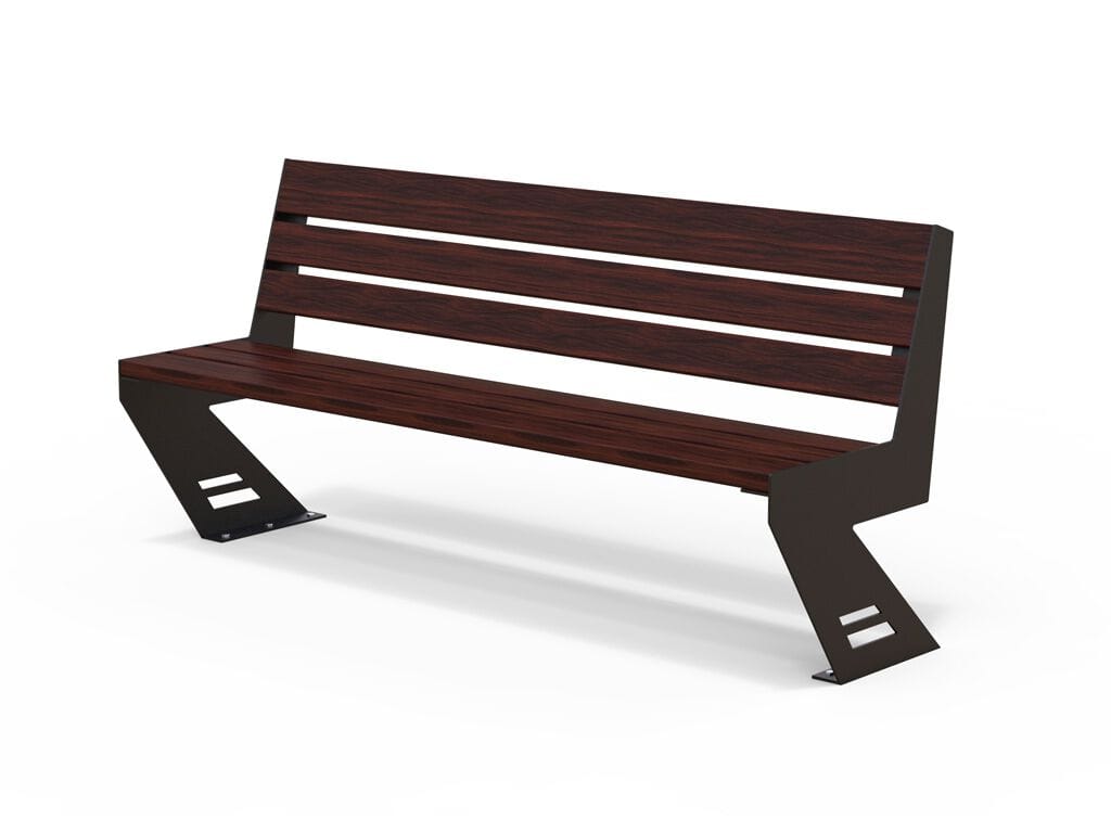 Деревянная скамья со спинкой EUROCOMITALIA современная мебель ARCH-00080408