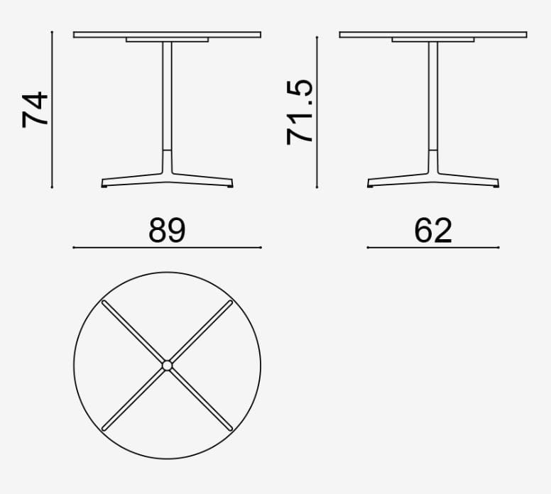 Стол со спицами Arper Wim ARCH-00041896 - Вид №13