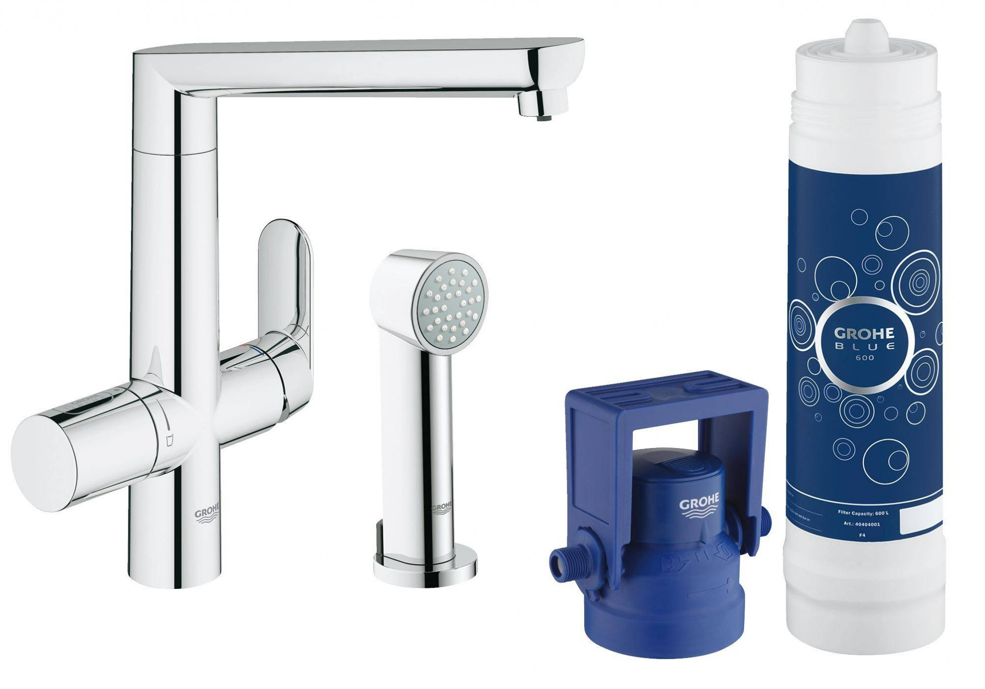 31354001 Комплект со смесителем для кухни Grohe GROHE Blue хром