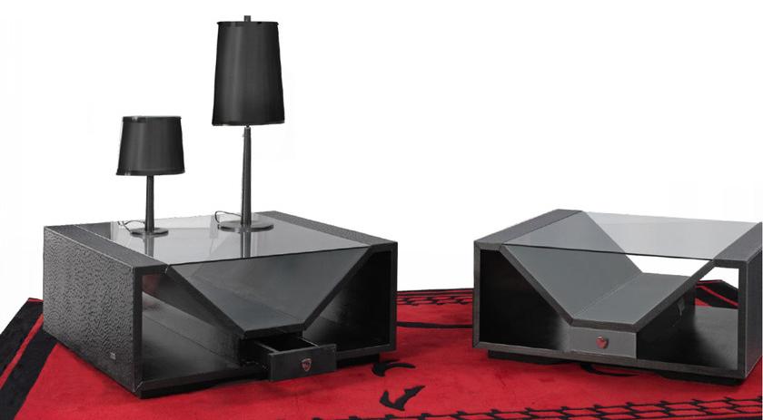 Tonino Lamborghini Casa Низкий квадратный кожаный журнальный столик Long beach sun-id-1462851 - Вид №1