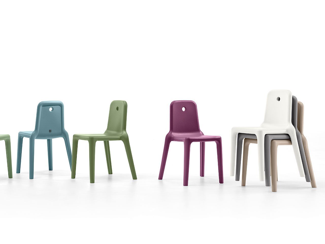 Штабелируемый садовый стул из полиэтилена Lyxo Design MELLOW ARCH-00030220 - Вид №1