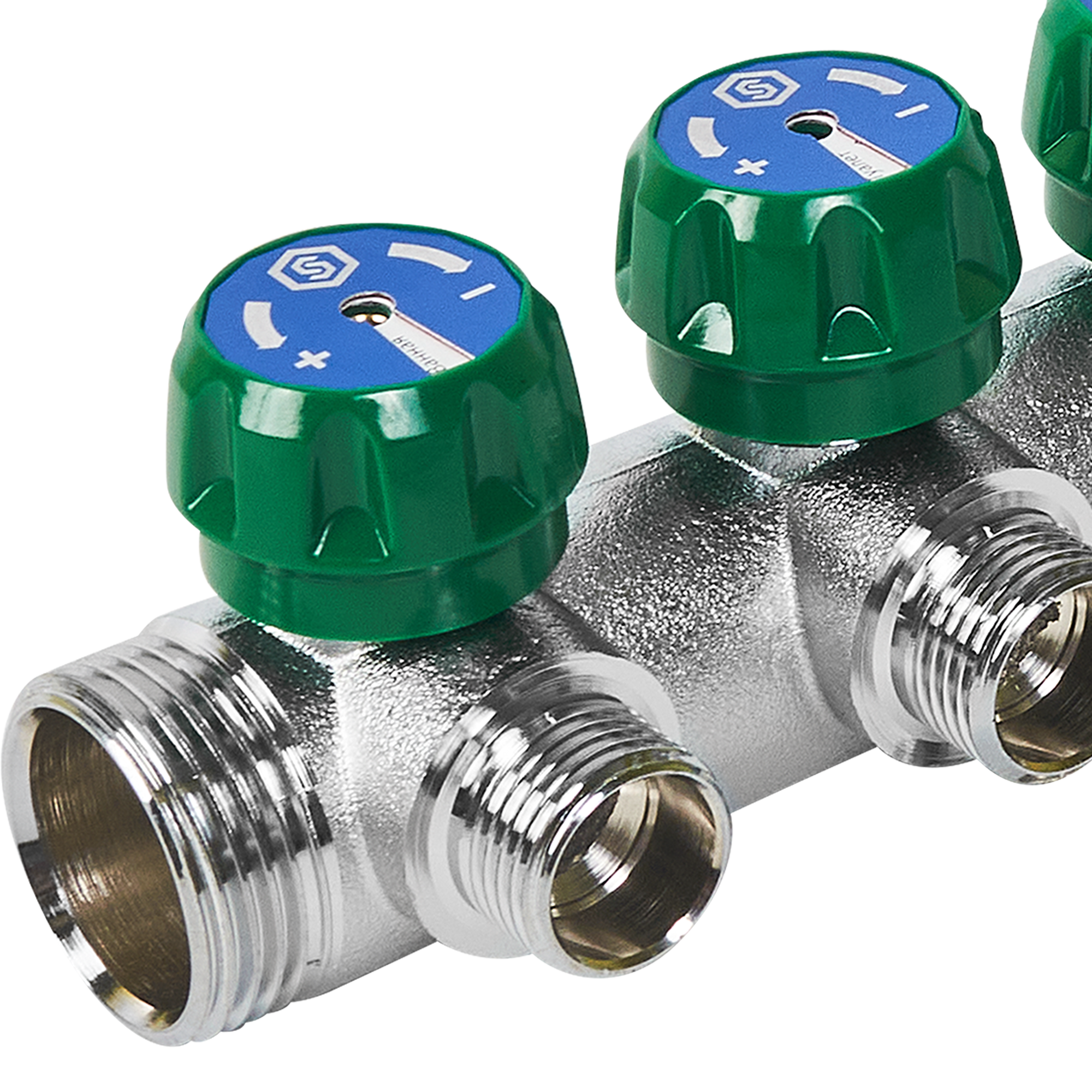 Коллектор распределительный STOUT 1"×1/2" на 4 отвода для систем отопления и водоснабжения 84868367 STLM-0056523 - Вид №1