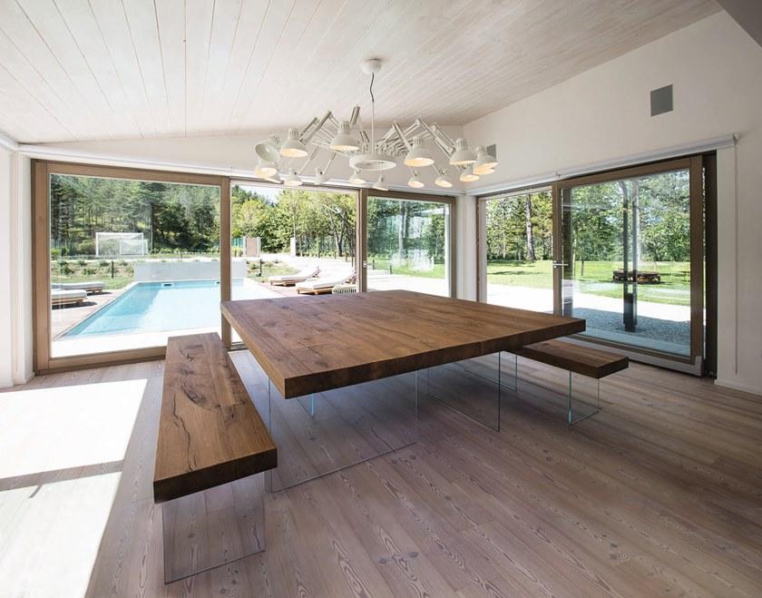 Lago Прямоугольный стол из дерева и стекла Air sun-id-1397964 - Вид №7