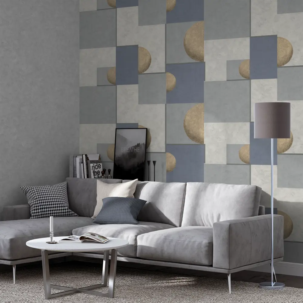 Обои флизелиновые Palitra Home Eclipse синие 1.06 м HC72080-46 88873496 STLM-2070595  - Вид №3