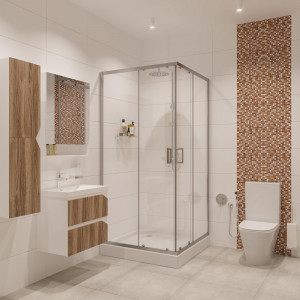 Душевое ограждение NG- 6609-08 (100*100*190) квадрат, двери раздвижные, 1 место