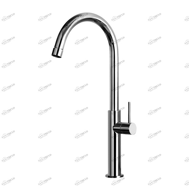 Латунь. 322. Смеситель для кухонной мойки. Quadrodesign Brass