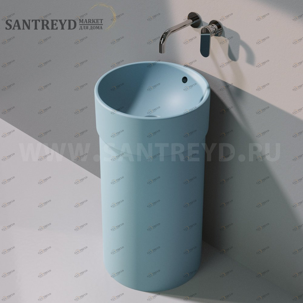 505042CCOLP5014 Напольная раковина стоящая круглая Ceramica Flaminia Twin